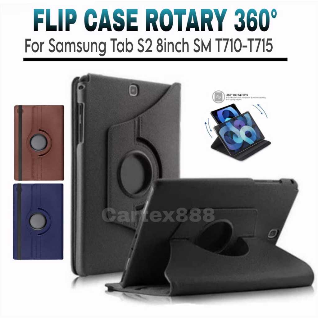 Case Rotary Samsung Tab S2 8.0inci 2015 T710 T715 / Case Tab S2 / case Samsung Tab S2 / casing Samsu