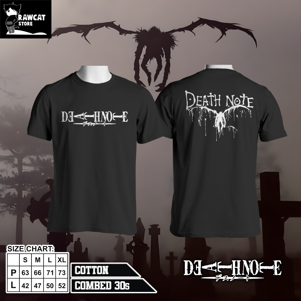 KAOS ANIME DEATH NOTE - SIMPEL DESAIN