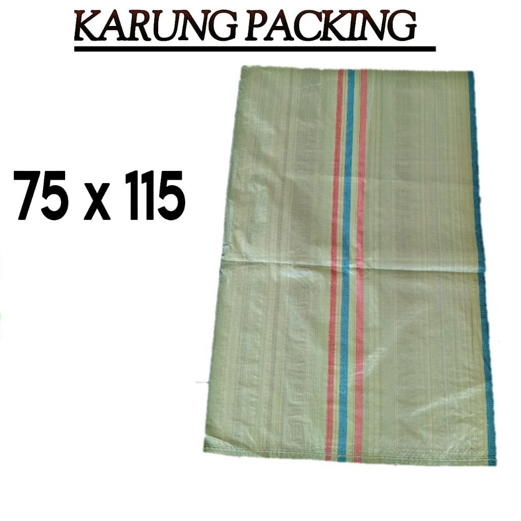 KARUNG GONI bersih ( BEKAS ) 75cm x 115cm / GONI PLASTIK BESAR & TEBAL