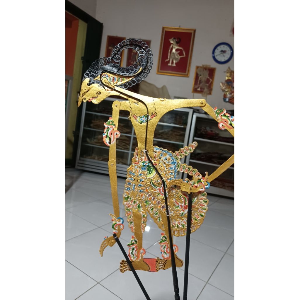 Luxiastore_ Wayang Kulit Permadi Arjuna Muda Bahan Gapit Bambu
