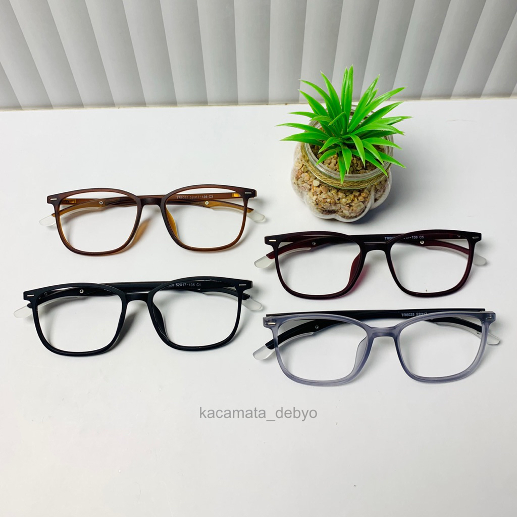 Frame TR8025/Frame Kotak/Kacamata Kotak/Kacamata Minus/Kacamata Cewe Cowo