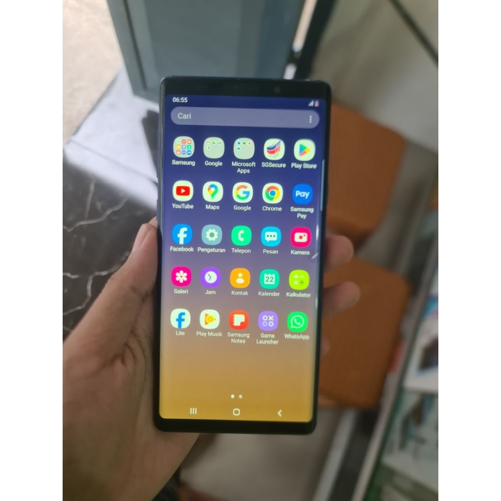 lcd samsung note 9 mulus kontras