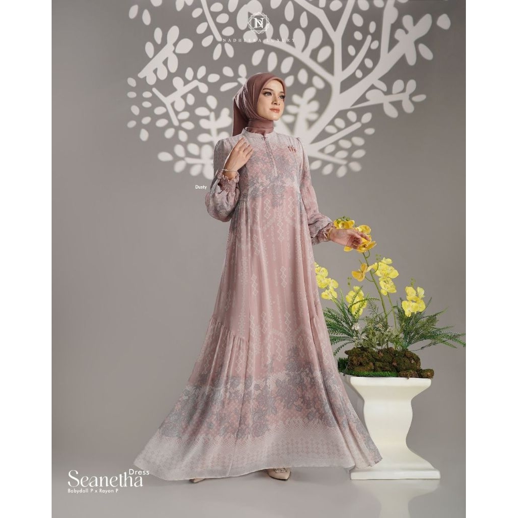 Seanetha dress Nadheera/ Nadheera midi/ Nadheera dress/ Nadheera luxury terbaru