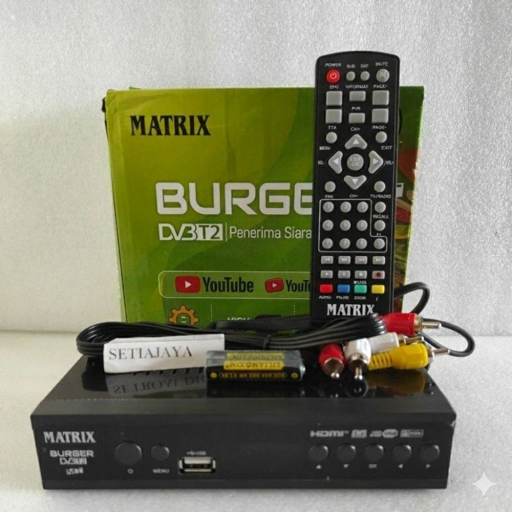 Set Top Box DVB-T2 Matrix Apple HD terbaru Set Top Box Matrix Burger STB Matrix burger