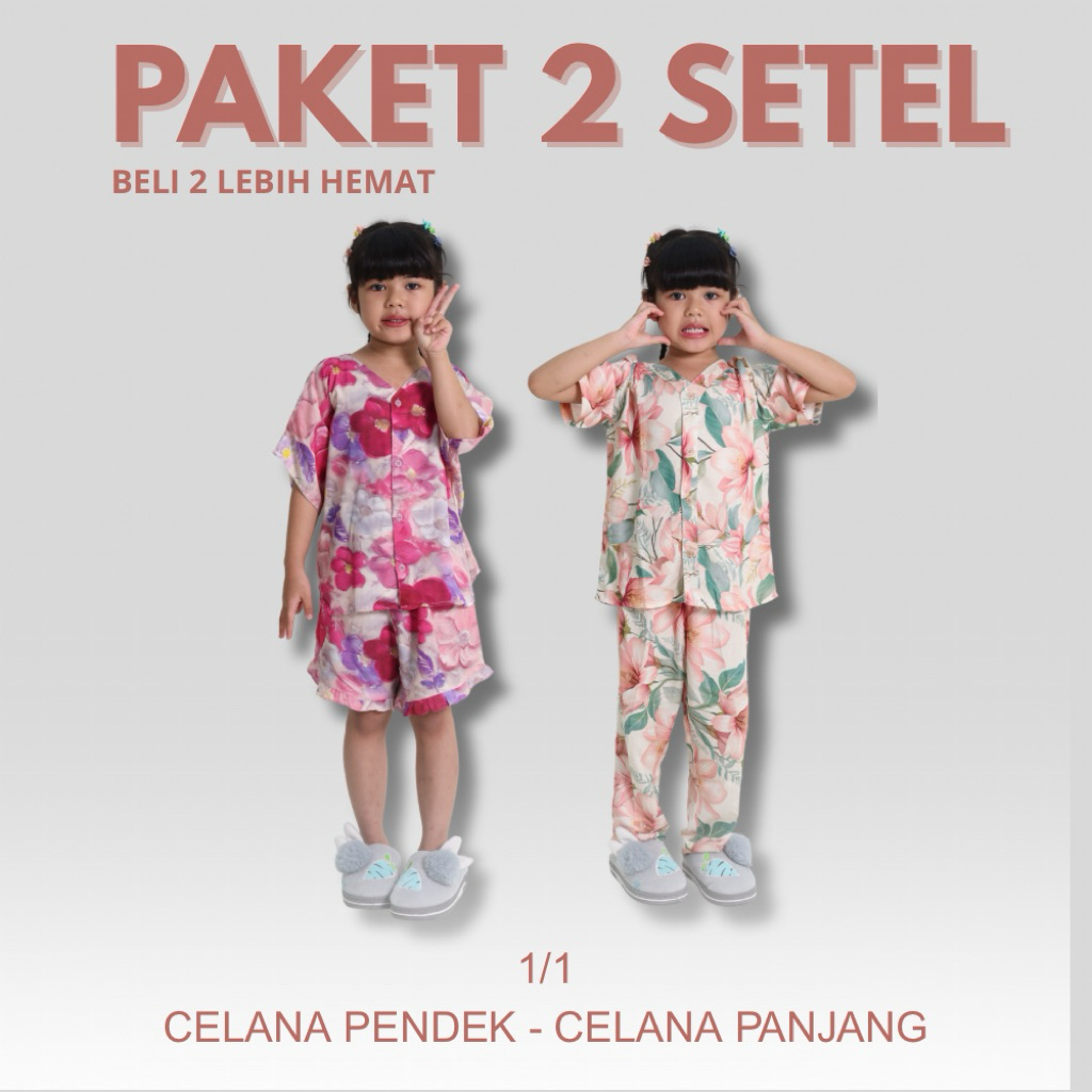 SS Piyama Anak Perempuan Umur 7-12 Tahun Nyaman Ga bikin gerah