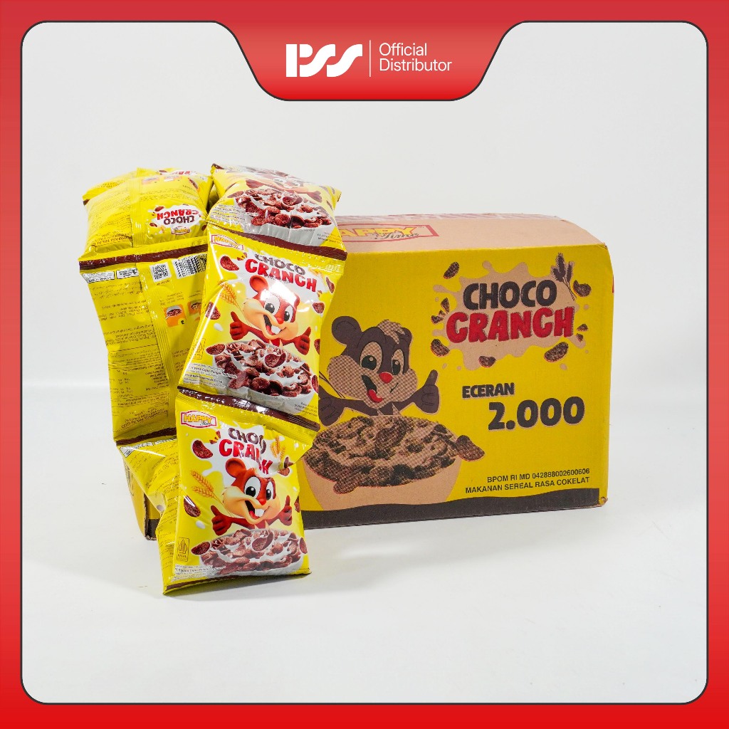 PSS Happy Time Choco Crunch 2000 Isi 40 Pcs Snack Cokelat Crunchy 4x10