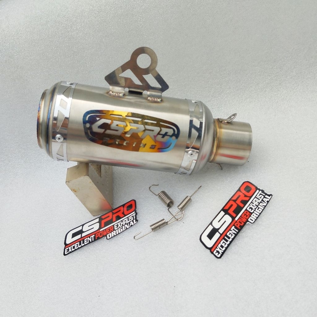 Knalpot racing Cs pro racing Silincer only Bujel titan Inlet 50mm Produk original cs pro racing