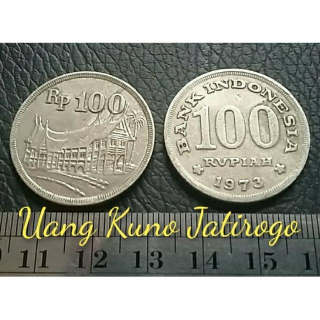 KOIN 100 RUPIAH RUMAH GADANG TAHUN 1973.