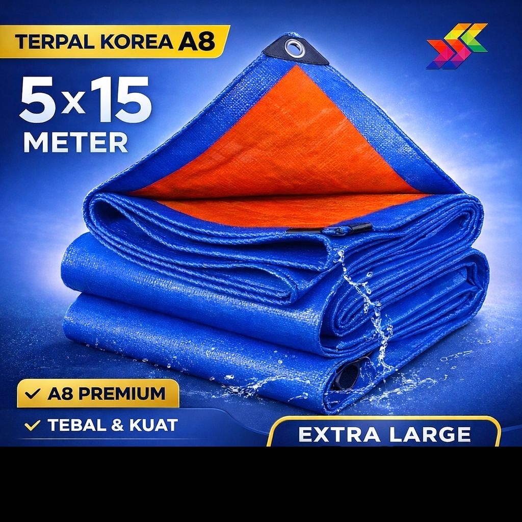 terpal lembaran A8 korea dan cina 5x15 terpal tenda terpal truk terpal waterproof