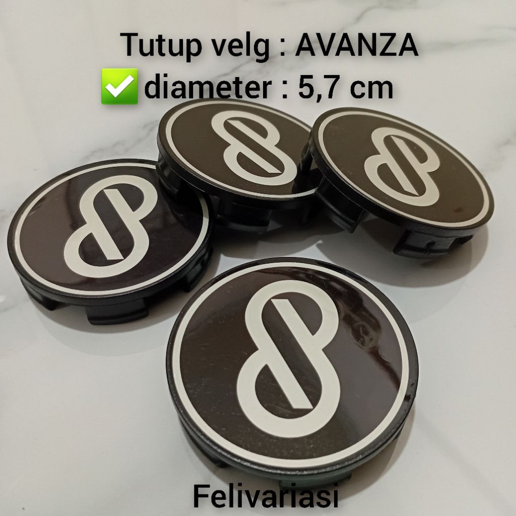 dop roda tutup velg variasi mobil avanza 2005-2015 model hitam logo enkei diameter 5,7 cm harga satu