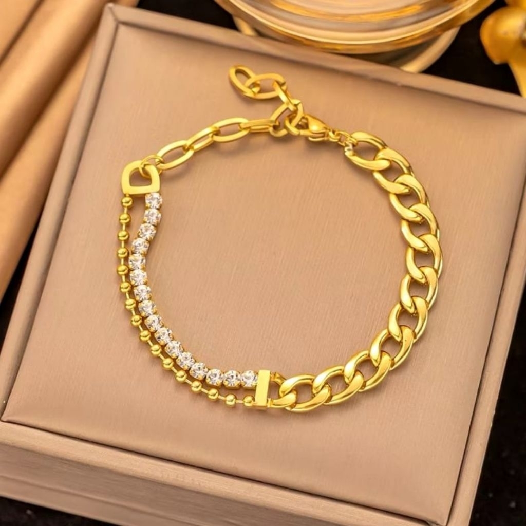 gelang sisik naga permata titanium asli