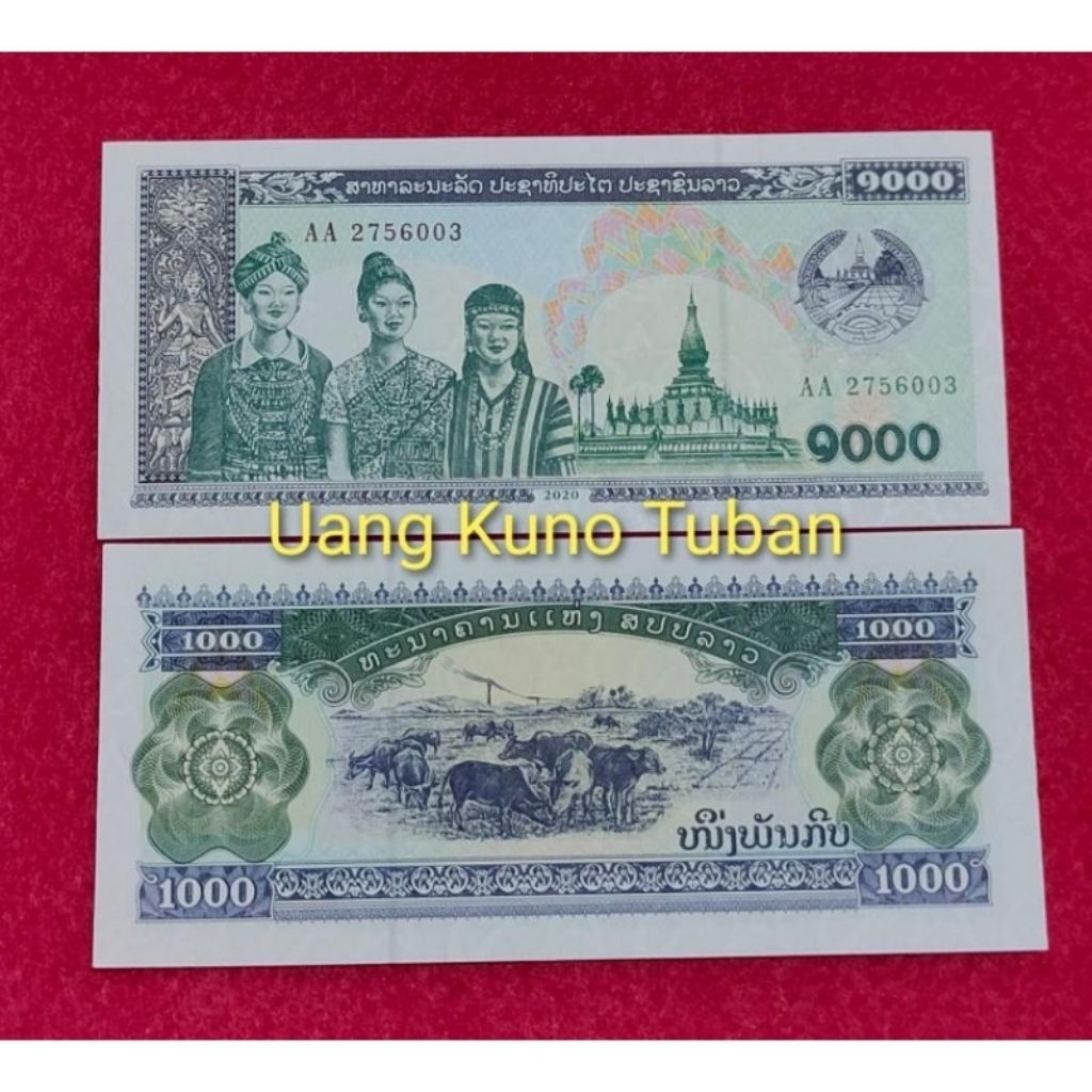 Uang kertas asing Laos 1000 Kip