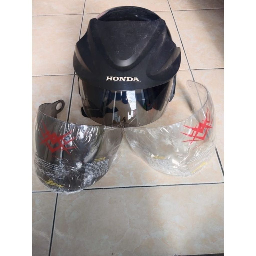 Kaca Helm Honda HMJ-1 Bening Hitam