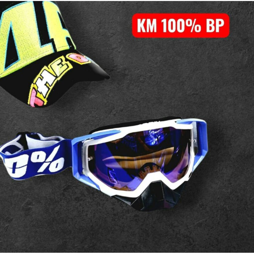 kaca mata google motor cross google trail kaca mata turing pengendara motor google cross 100% biru p