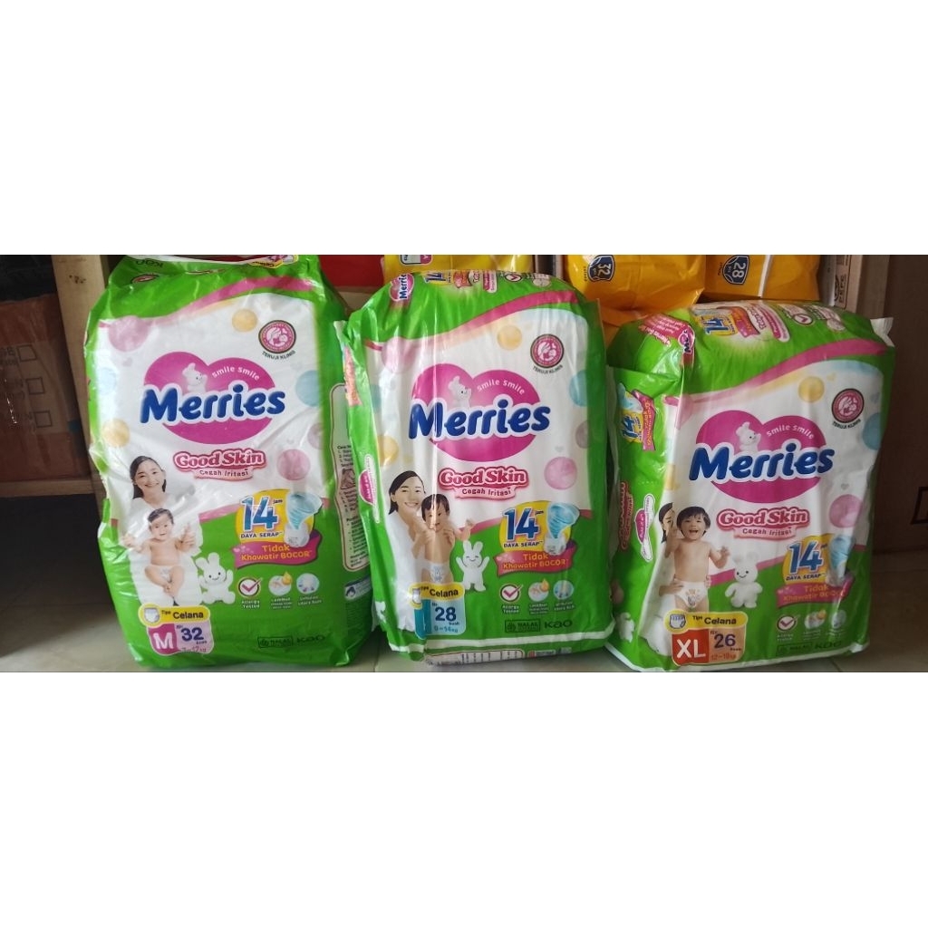 pempers merries popok anak popok merries nbs m l xl