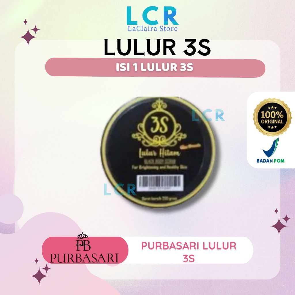 Lulur Hitam 3S Black Body Scrub 250gram untuk Mencerahkan dan Menjaga Kesehatan Kulit