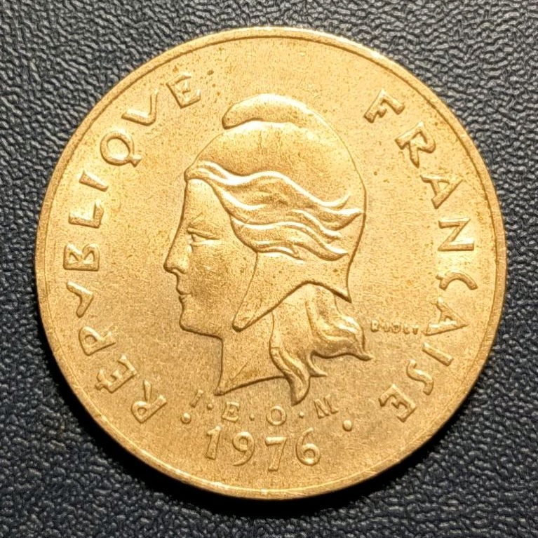 Koin Asing Polynesia 100 Francs