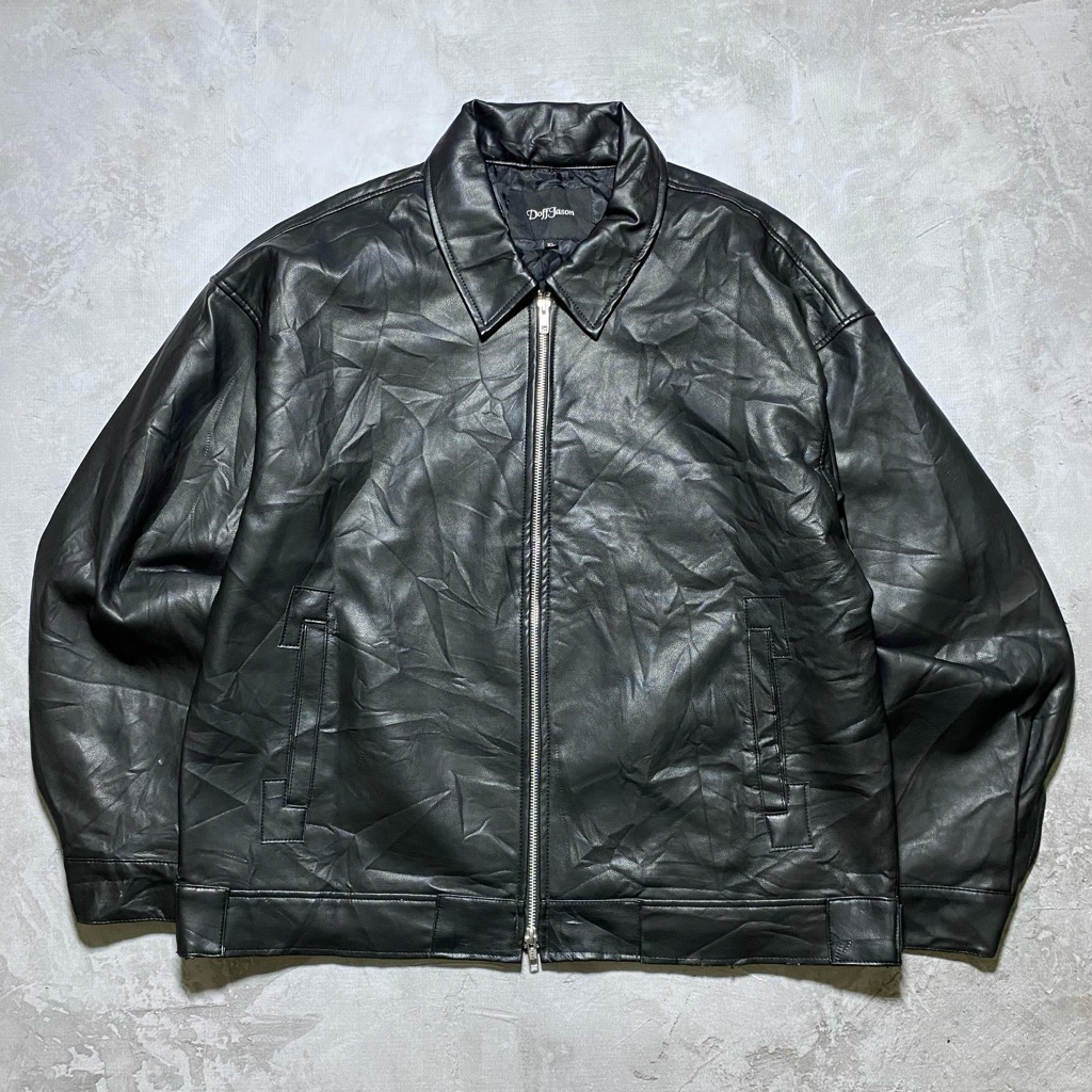 DOF JASON DOUBLE ZIP BLOUSON LEATHER JACKET