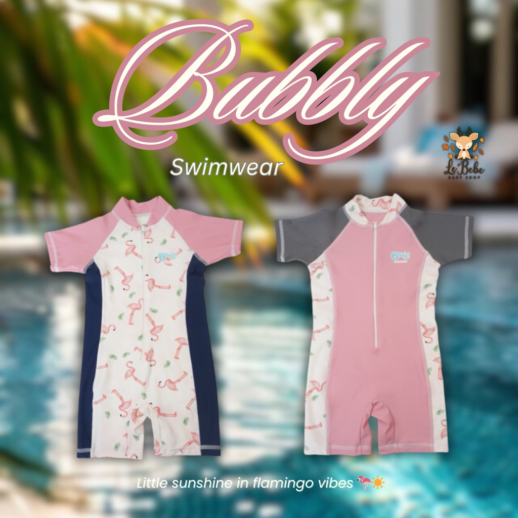 Tomomi Baju Renang Anak Flamingo - Baju Renang Cewe Bubbly Baby - Baju Renang Anak Cewe