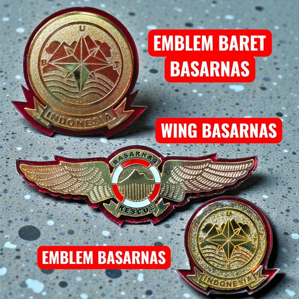 Pin,Emblem,Wing BASARNAS Akrilik magnet