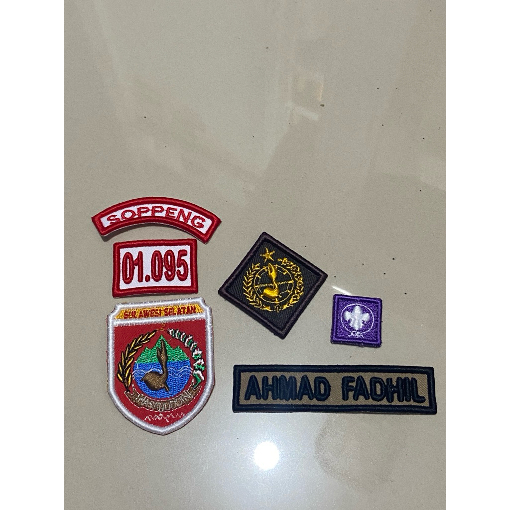 (CUSTOM)1 Paket Bordir 3D/Timbul Badge Pramuka.Lambang 3D pramuka