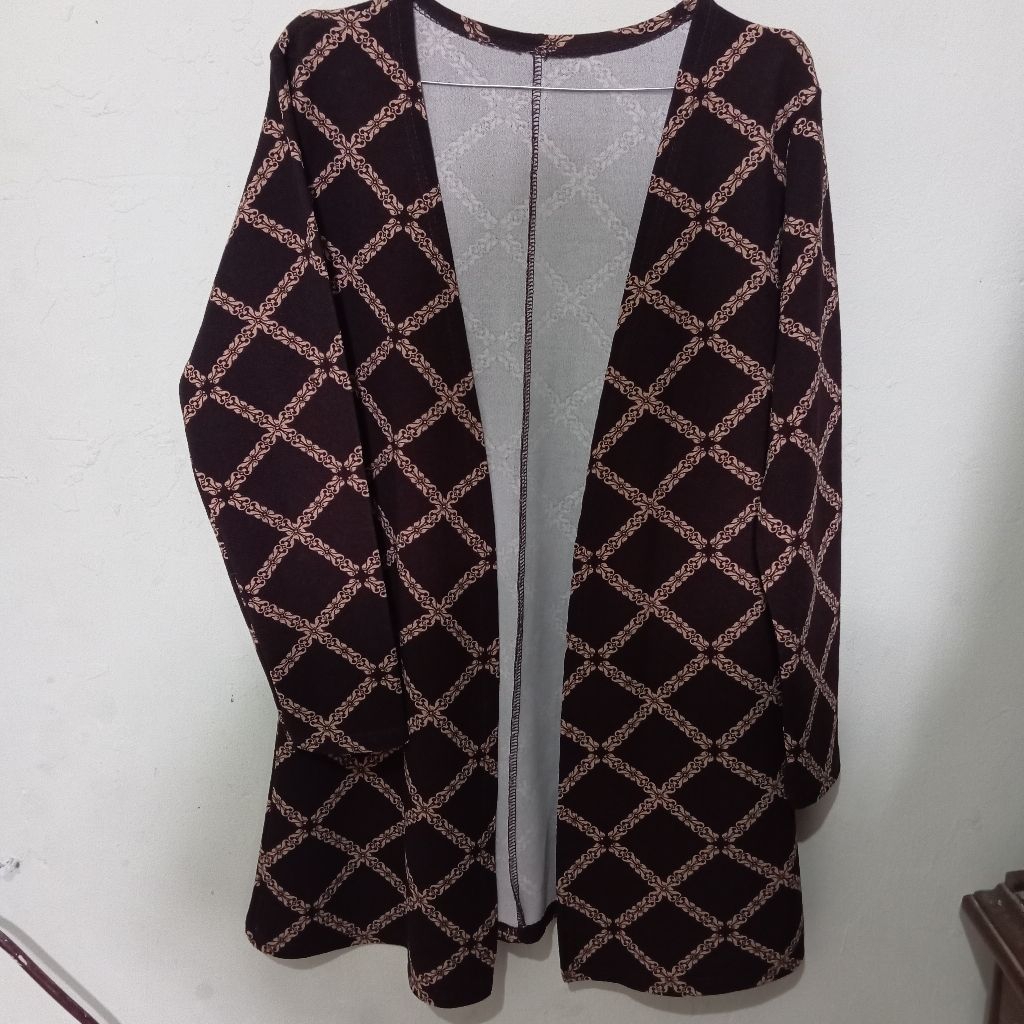 Preloved Cardigan Tunik Motif Batik BajuPakai_Arr