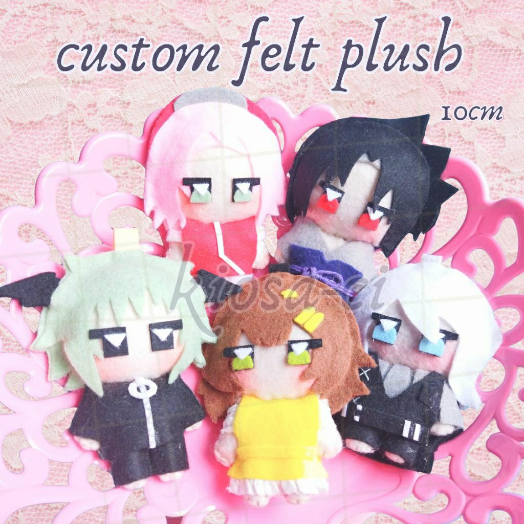 [OPEN] Custom Felt Plushie Doll / Boneka Flanel 10cm Cek Deskripsi