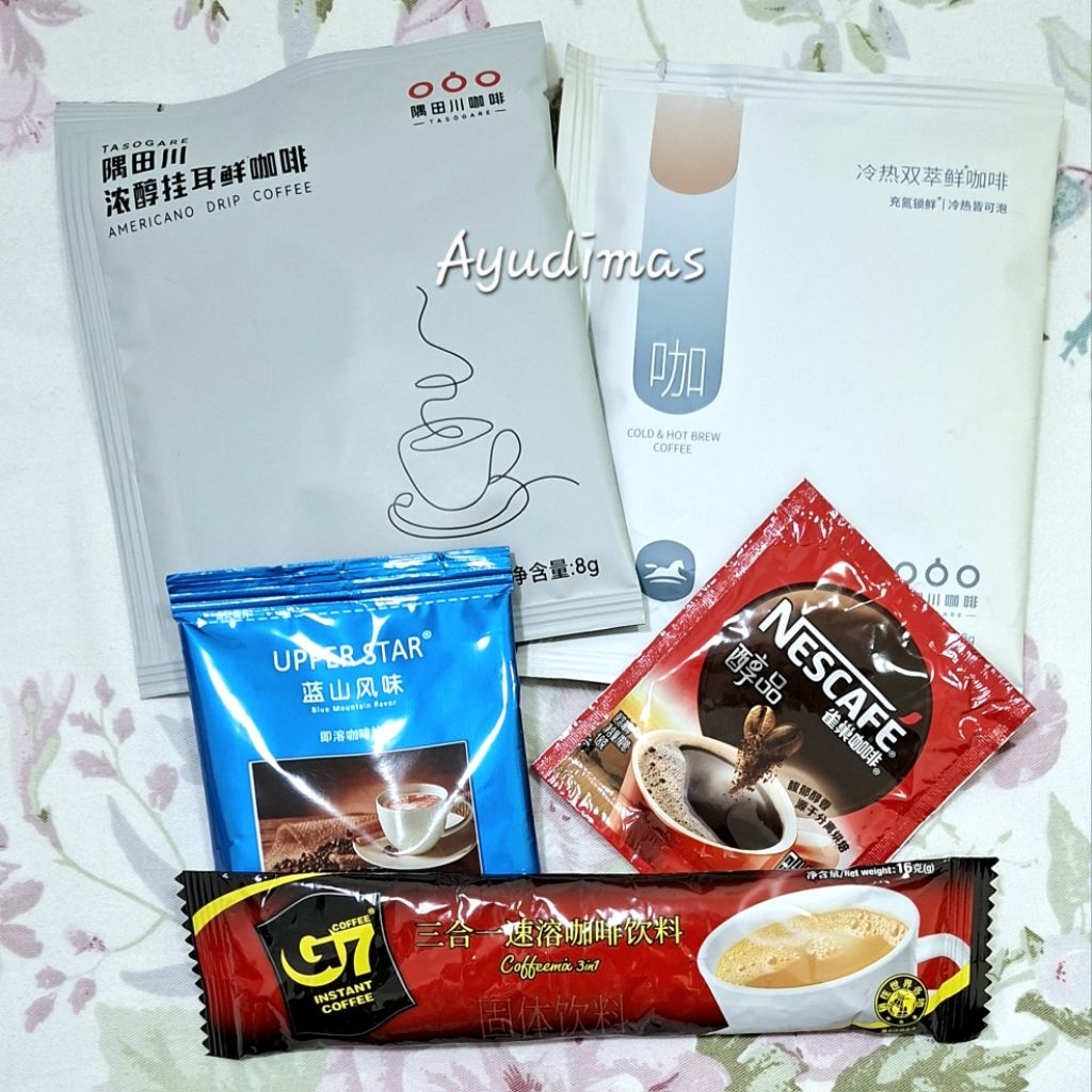 Tasogare / Sumida River / Upper Star / G7 / Nescafe Instant Coffee Sachet - Kopi bubuk