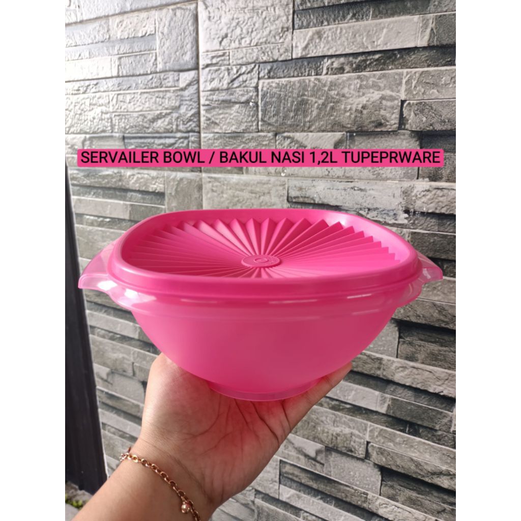 TUPPERWARE ORIGINAL 100%. SERVAILER BOWL/BAKUL NASI 1,2L