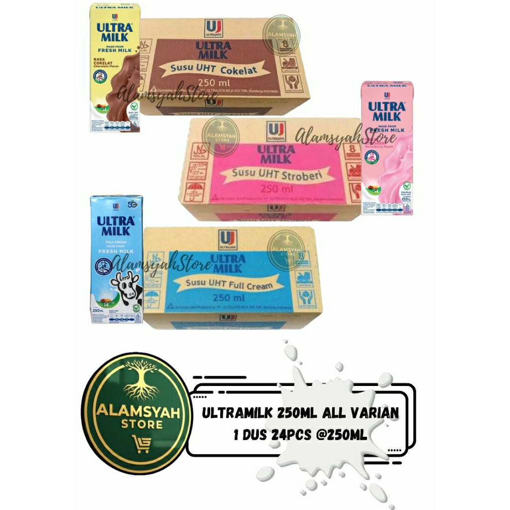 Susu UHT UltraMilk 250ml 1 dus 24pcs (BISA MIX RASA)