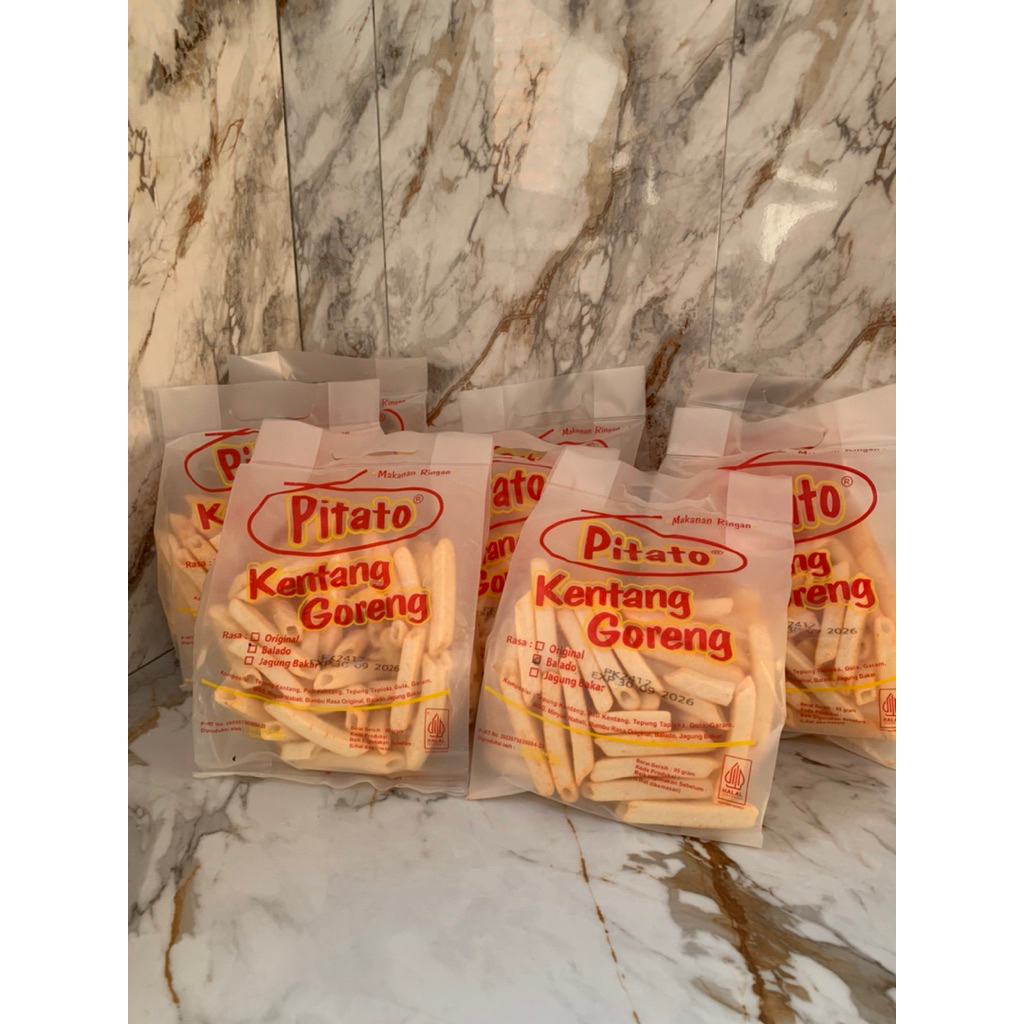 Pitato Kentang Goreng rasa balado 95gr