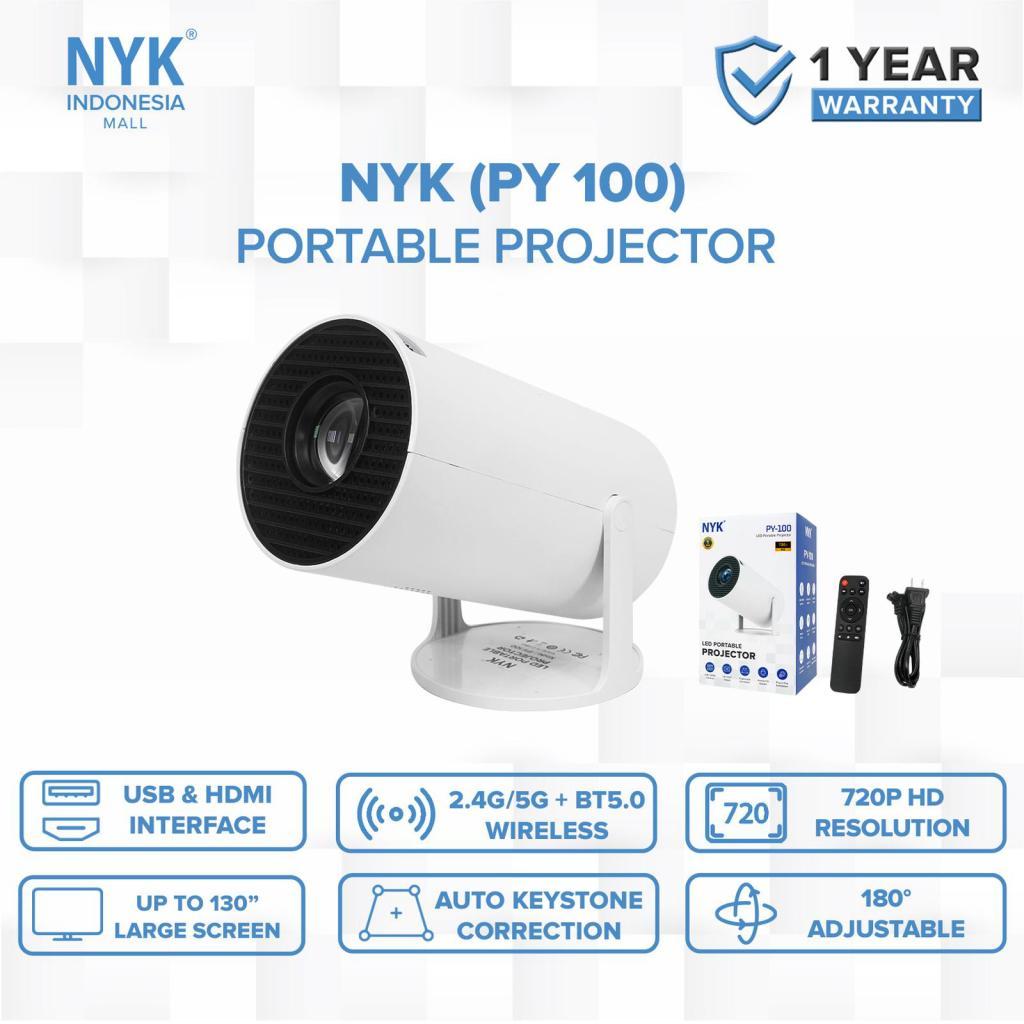 Mini Smart Projector NYK PY-100 / Mini Smart Projector NYK PY-100 200 ANSI Lumens HD 720P