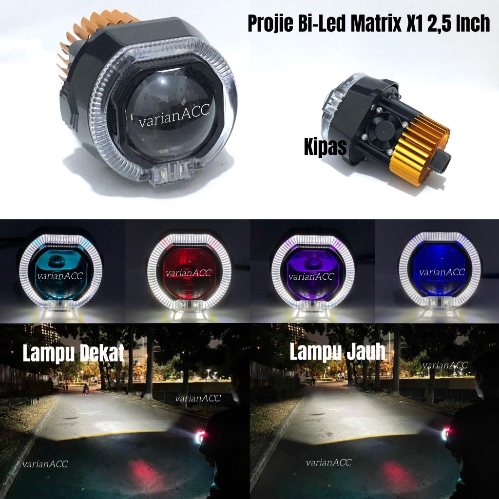 Projie Biled Matrix X1 2.5 INCH Body Black Plus Kipas Pendingin Shroud +Devil High Low Flat Cut U10