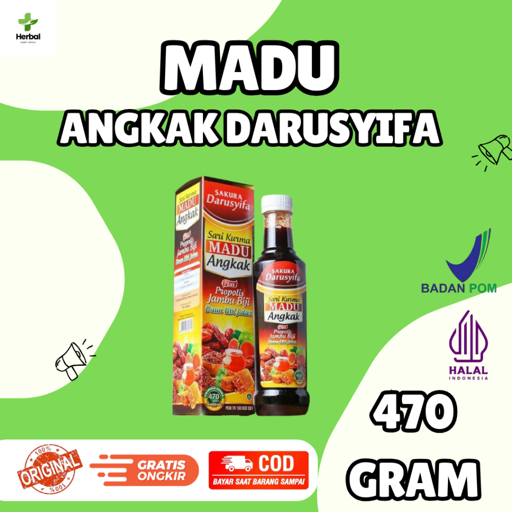 Darusyifa Sari Kurma Madu Angkak Plus Herbal 470gr