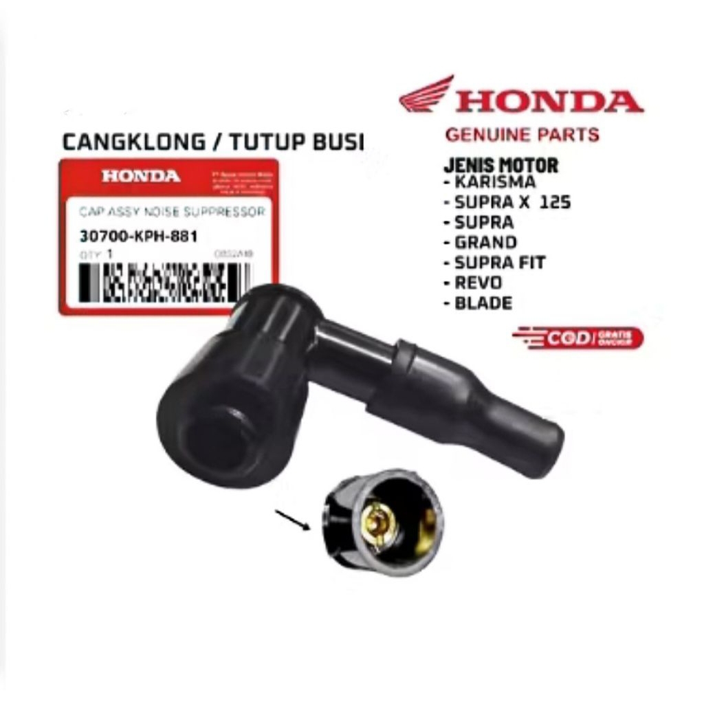 Tutup busi Cop busi Cangklong busi motor Supra, legenda, grand, karisma