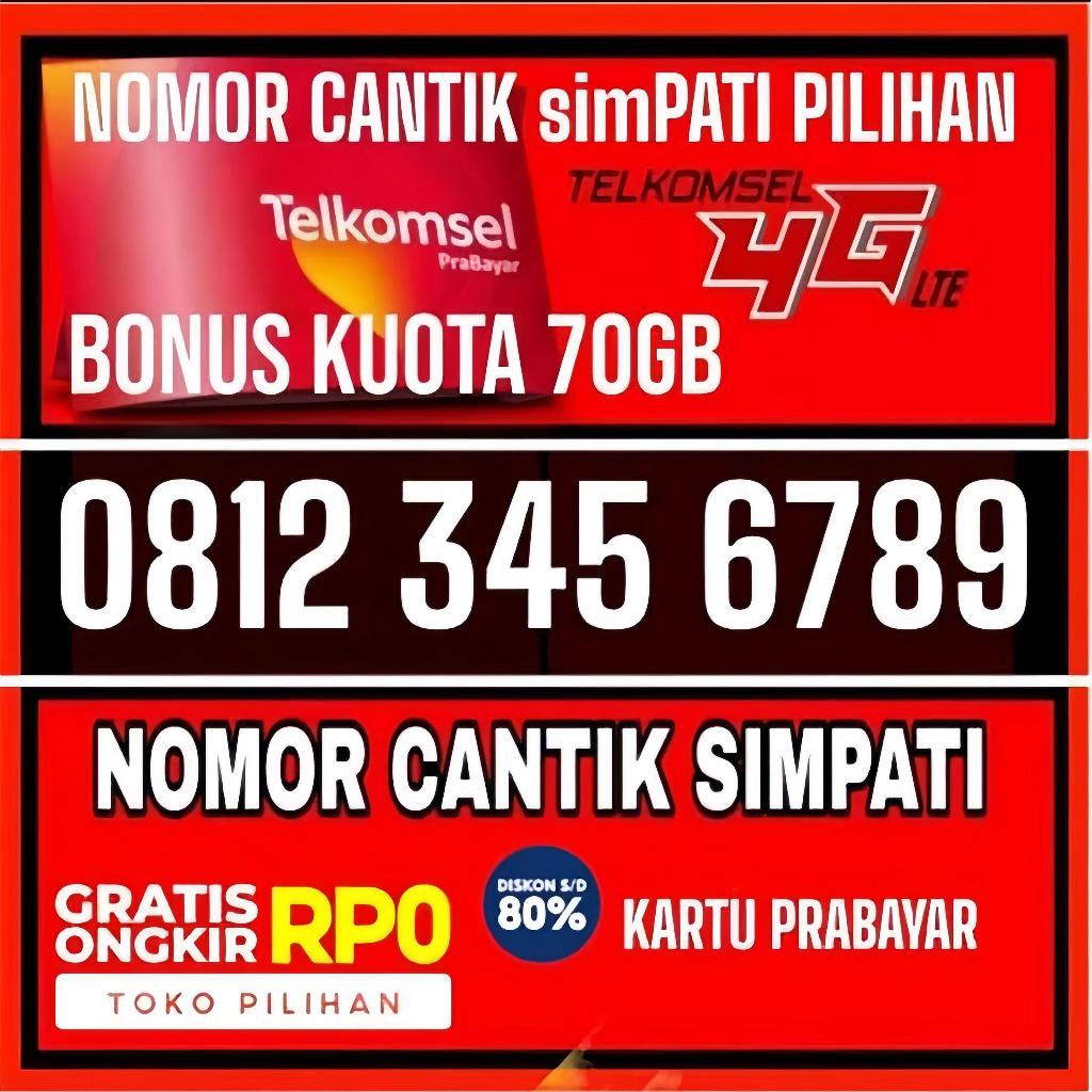 BISA COD NOMOR CANTIK TELKOMSEL 11 DIGIT KUOTA UTAMA 70 GB 11-DIGIT