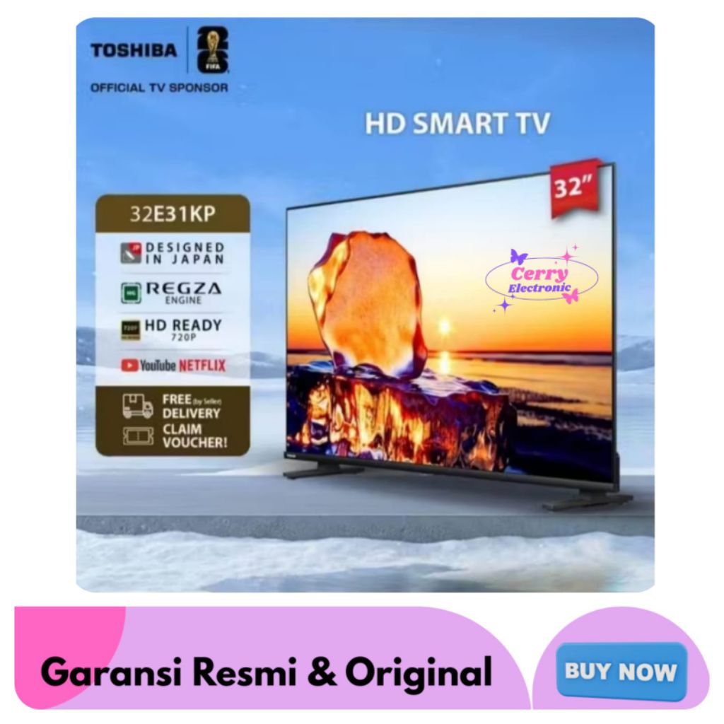 TOSHIBA REGZA SMART TV 32E31KP 32 Inch NETFLIX / Youtube / PrimeVideo / DISNEY / Digital Tv