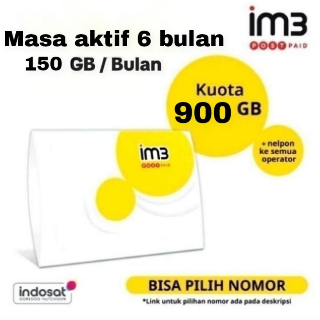 PAKET KUOTA INDOSAT 900 GB GARANSI 6 BULAN MASA AKTIF