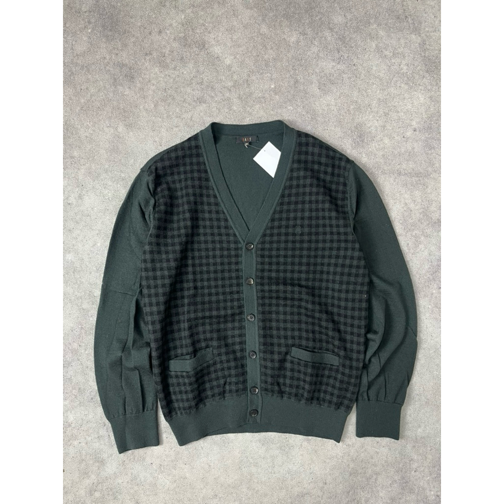 DAKS tartan pattern cardigan knitwear