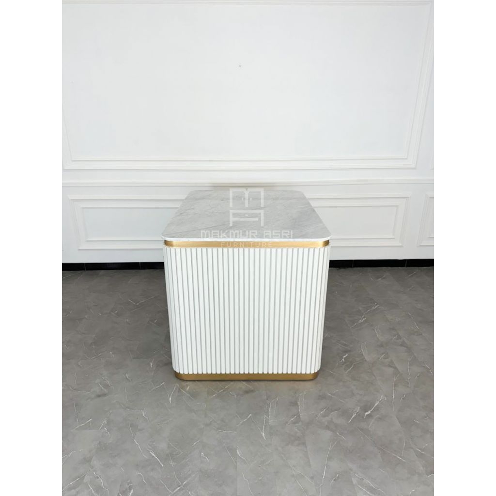 Meja Bar Minimalis Marmer Whait Carara Premium