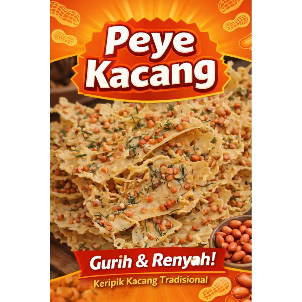 Peyek Kacang Mak Ncem Gurih toples 5 ltr.