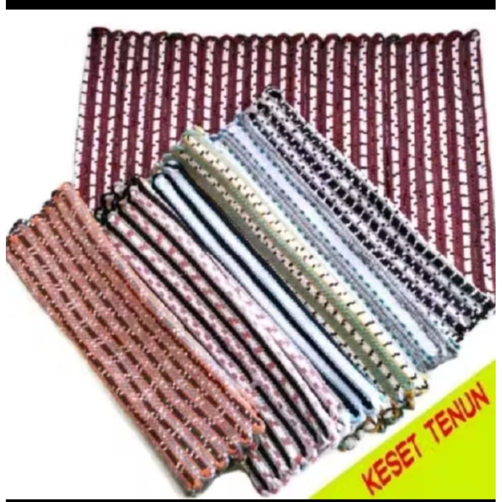 Kesed Pelangi/Kesed Kain Rajut/Kesed Teun/Kesed Lantai/Kesed Kamar Mandi