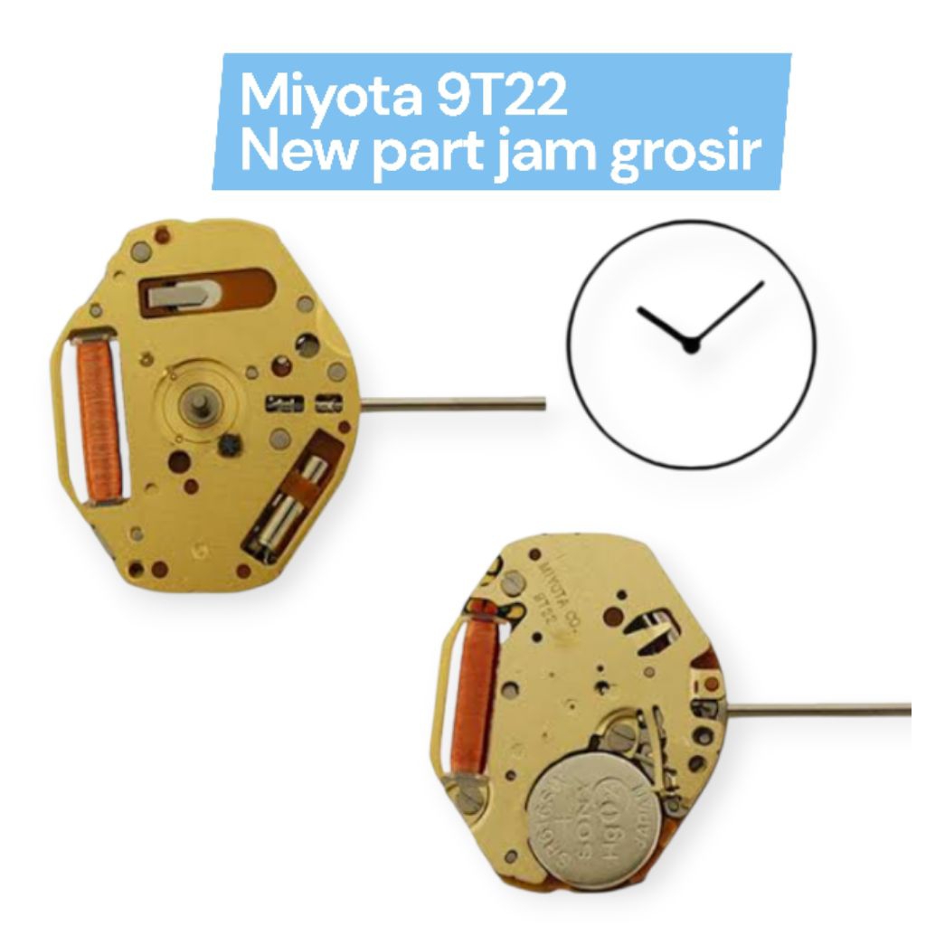 mesin jam tangan: miyota 9T22 gold Japan import original