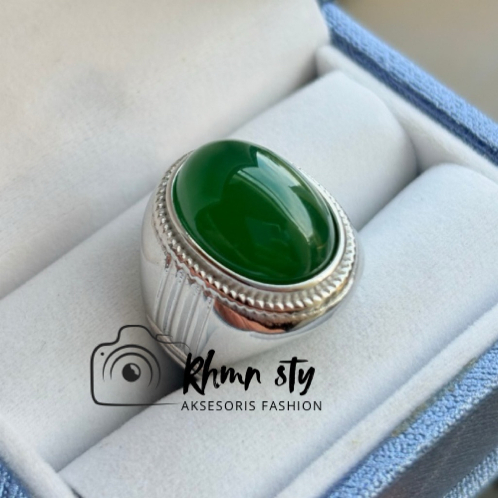 cincin Batu akik hijau Garut