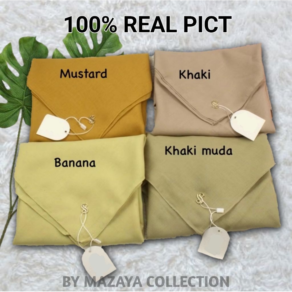 TERLARIS Jilbab VOAL Khaki Muda PNS Hijab Segiempat Premium Kerudung Dinas ASN Warna Khaky mustrad