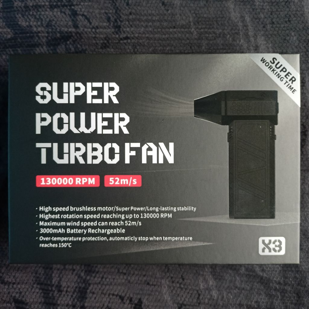 Original Turbo Jet Fan X3 130000 RPM