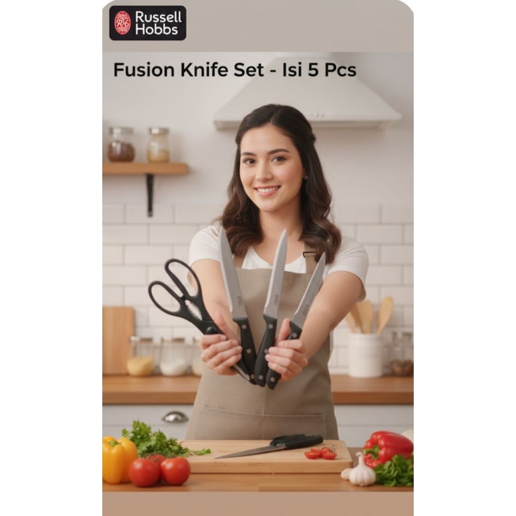 pisau set dapur russell hobbs