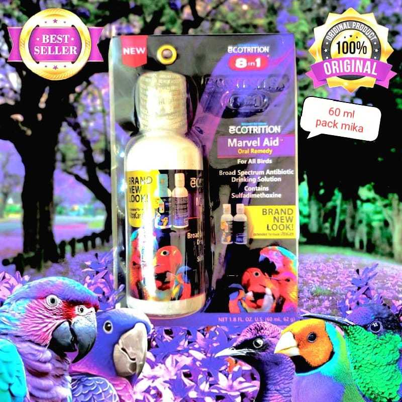 MARVEL AID (60 ml pack mika) OBAT BURUNG CAIR MARVEL AID