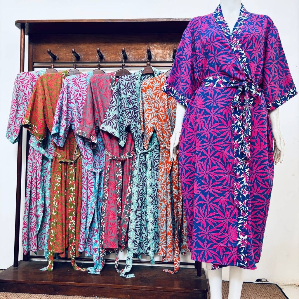 BATIK AIS Kimono Baju Tidur Spa Hotel Outer Pria Wanita Rayon Adem