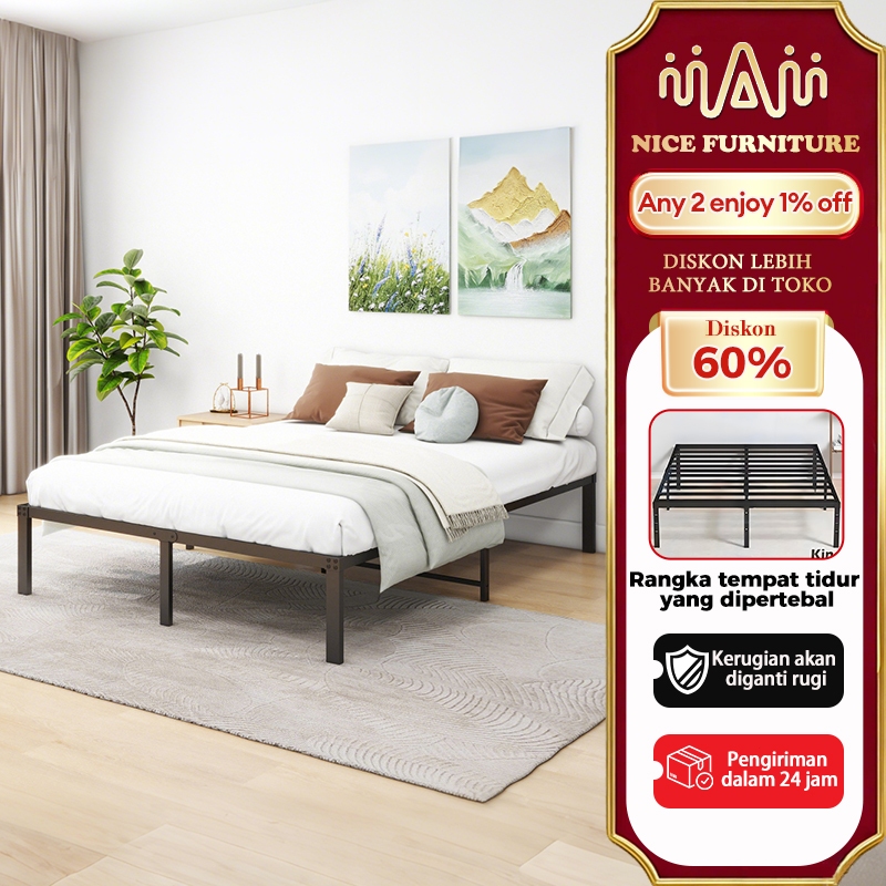 Dipan Tempat Tidu/Rangka tempat tidur / Rangka tempat tidur Yelena/rangka tempat tidur besi / Rangka